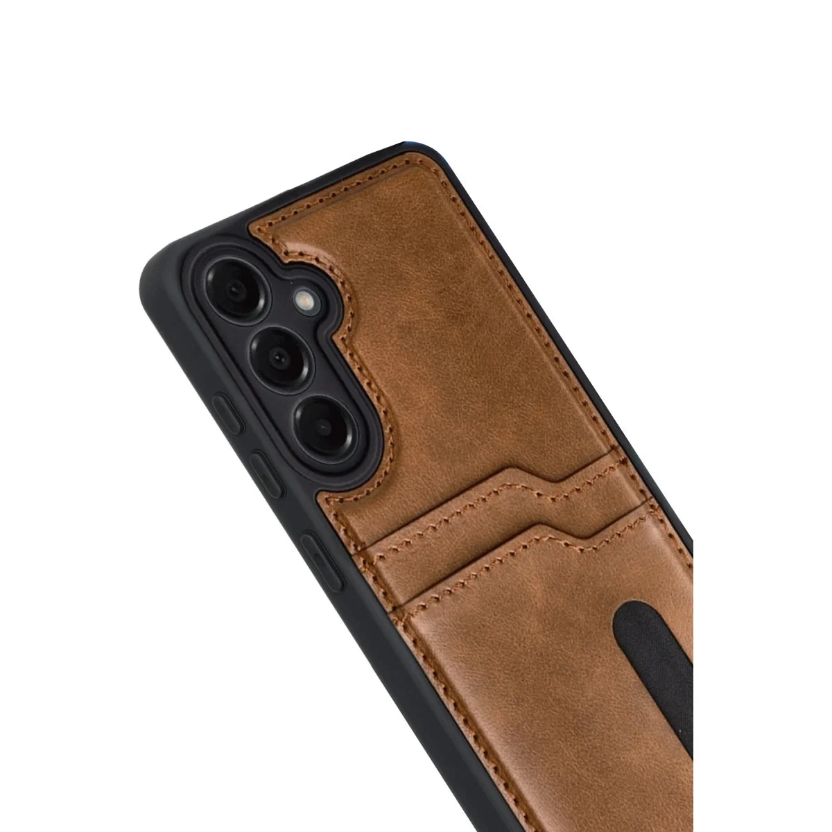 Samsung Galaxy A17 5g Sara Kartvizitli Deri Kılıf - Taba Samsung Galaxy A17 5g Sara Kartvizitli Deri Kılıf - Taba
