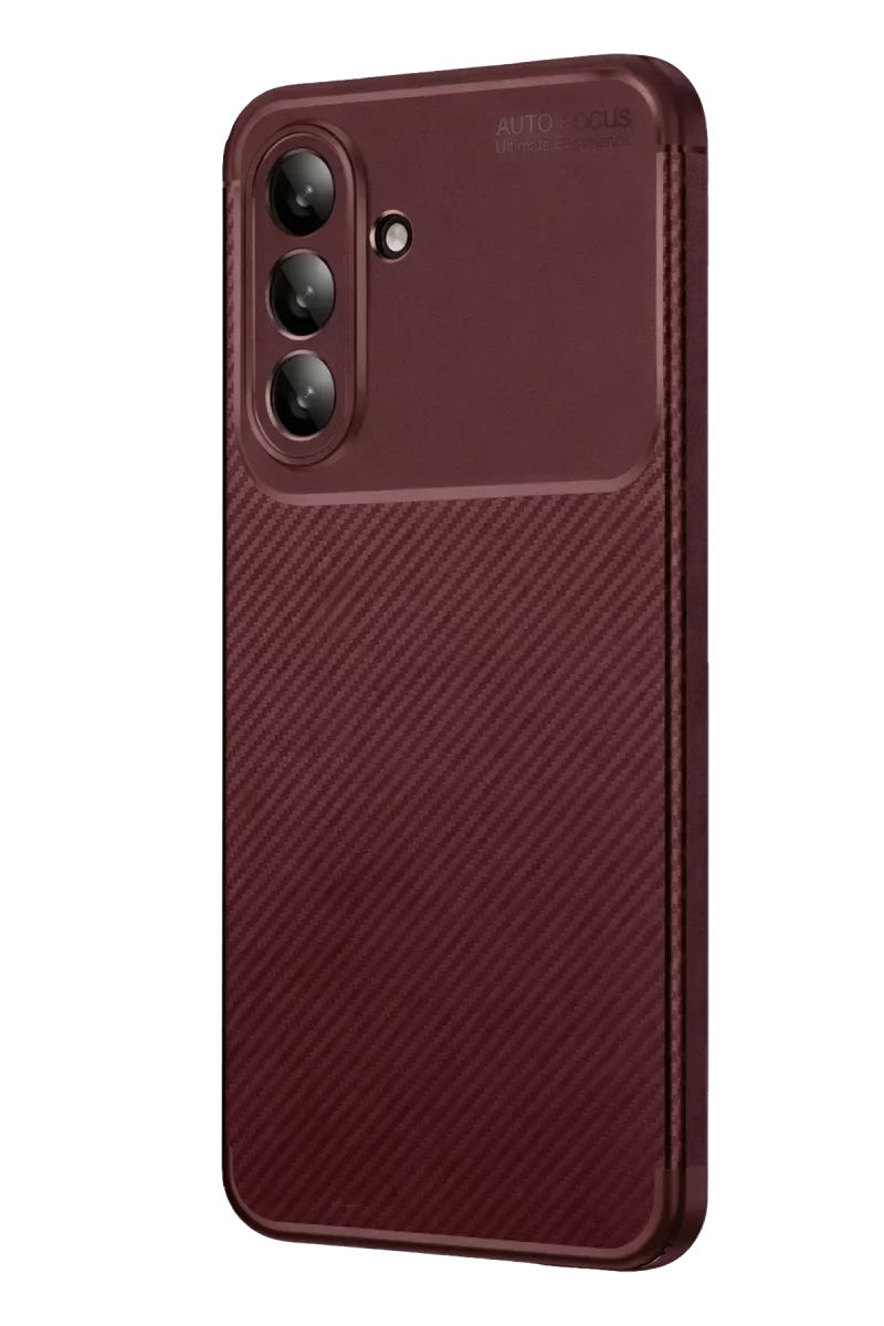 Samsung Galaxy A17 5G Auto Focus Karbon Kapak - Bordo Samsung Galaxy A17 5G Auto Focus Karbon Kapak - Bordo