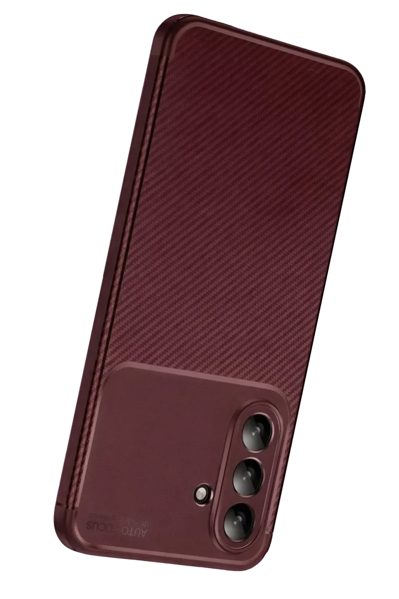 Samsung Galaxy A17 5G Auto Focus Karbon Kapak - Bordo Samsung Galaxy A17 5G Auto Focus Karbon Kapak - Bordo
