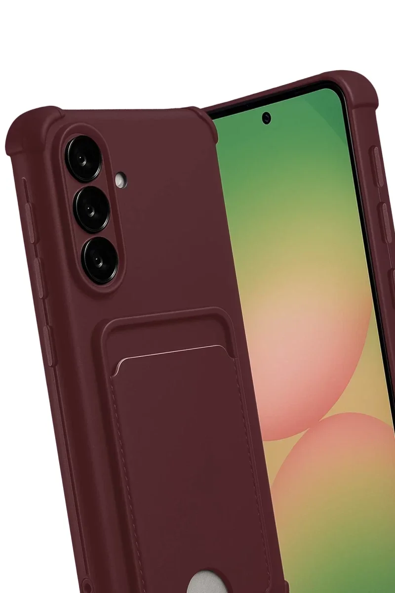 Samsung Galaxy A17 5G Kelvin Kartvizitli Silikon - Bordo