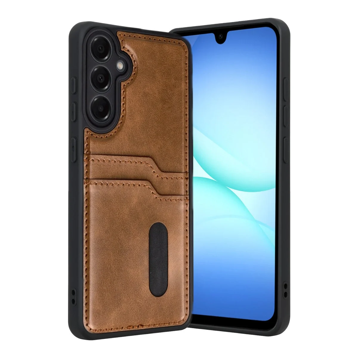 Samsung Galaxy A17 5g Sara Kartvizitli Deri Kılıf - Taba Samsung Galaxy A17 5g Sara Kartvizitli Deri Kılıf - Taba