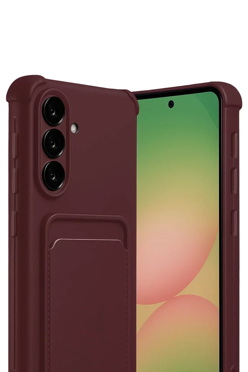 Samsung Galaxy A17 5G Kelvin Kartvizitli Silikon - Bordo