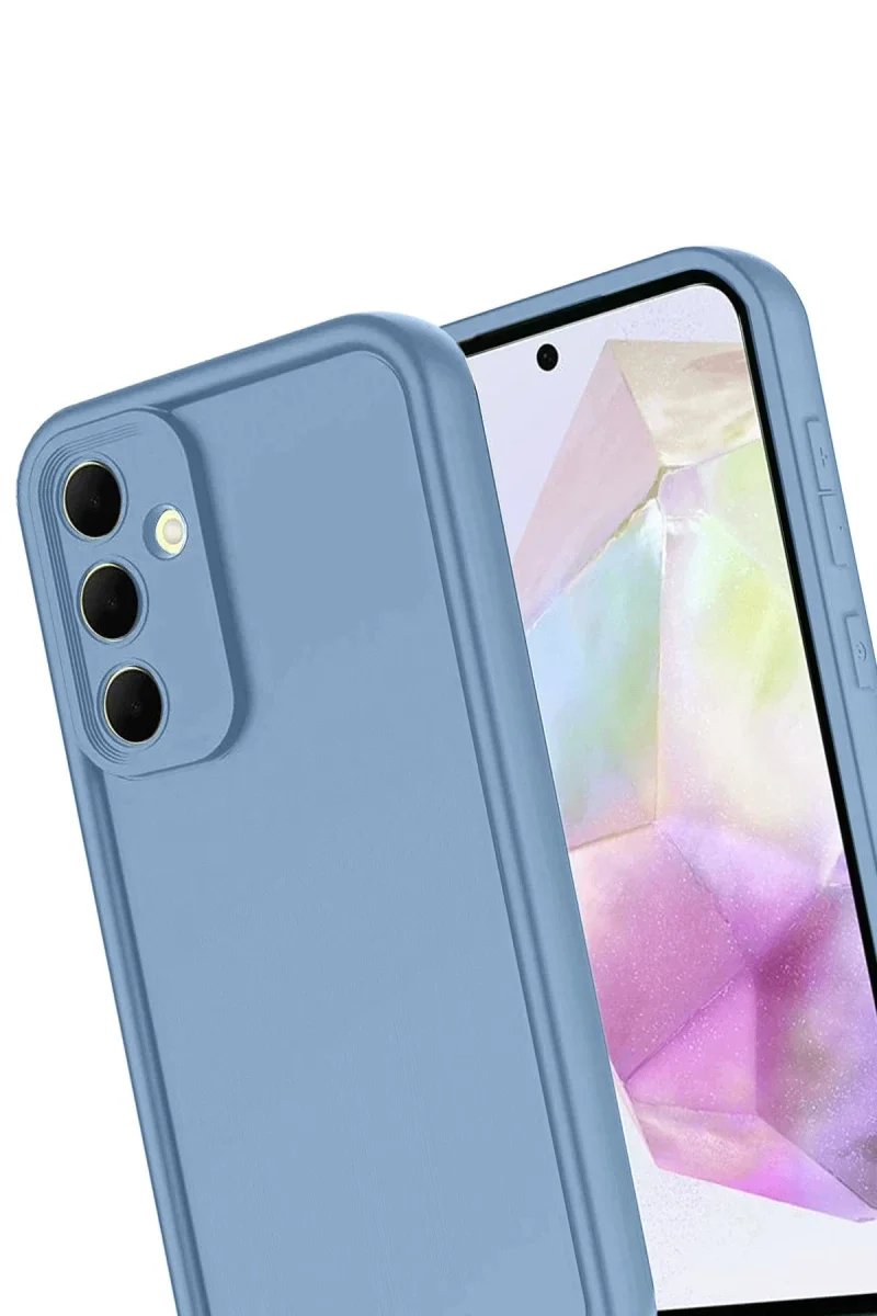Samsung Galaxy A17 5G Viera Silikon - Mavi Samsung Galaxy A17 5G Viera Silikon - Mavi