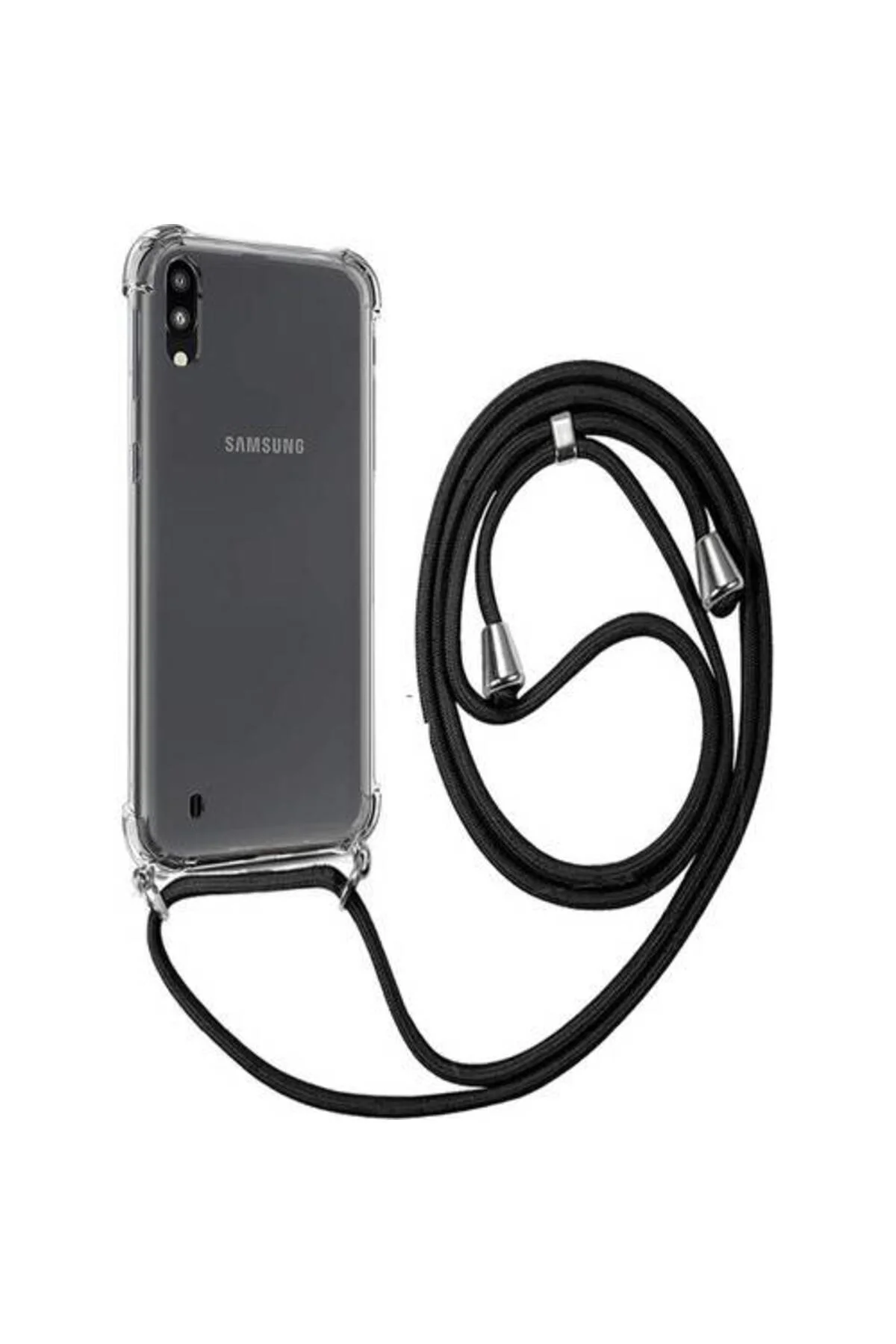 Samsung Galaxy A20 Askılı İpli Şeffaf Tank Kılıf