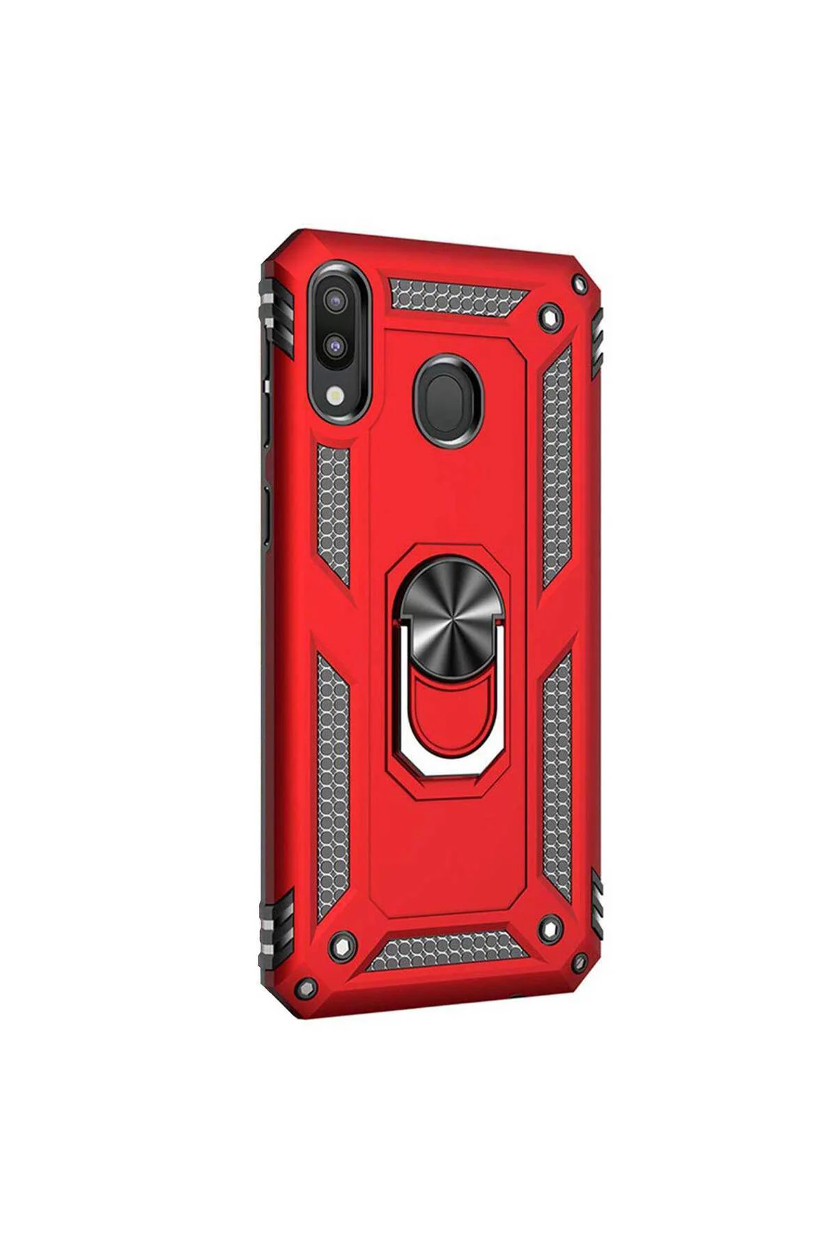 Samsung Galaxy A20 (A205F) Yüzüklü Tank Kılıf Bordo