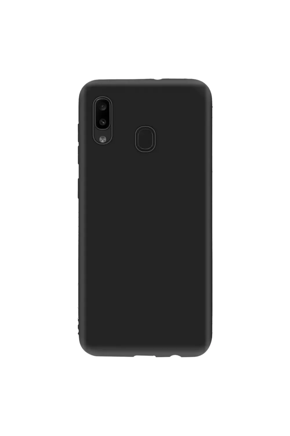 Samsung Galaxy A20 İnce Mat Silikon Kılıf Siyah