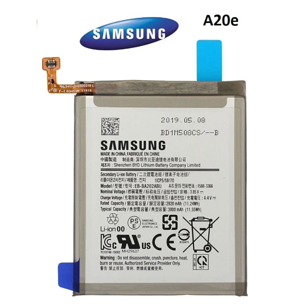 Samsung Galaxy A20E-A10-A20 Eb-Ba202Abu Batarya Pil Servis