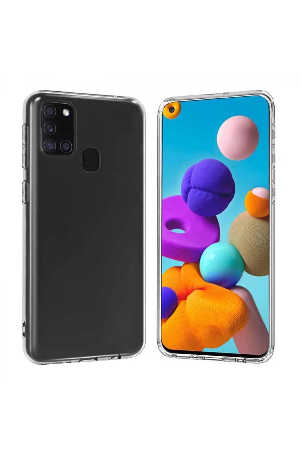 Samsung Galaxy A21S Ultra İnce Silikon Kılıf Şeffaf