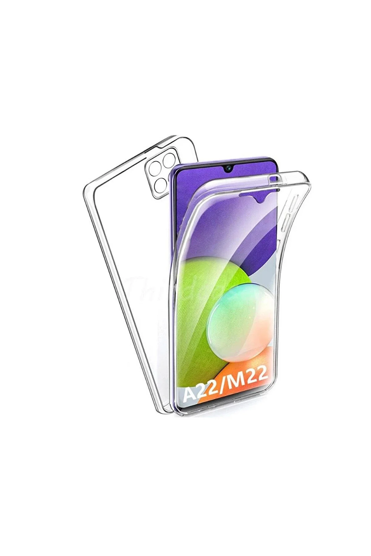 Samsung Galaxy A22 Çift Taraflı Silikon Kılıf