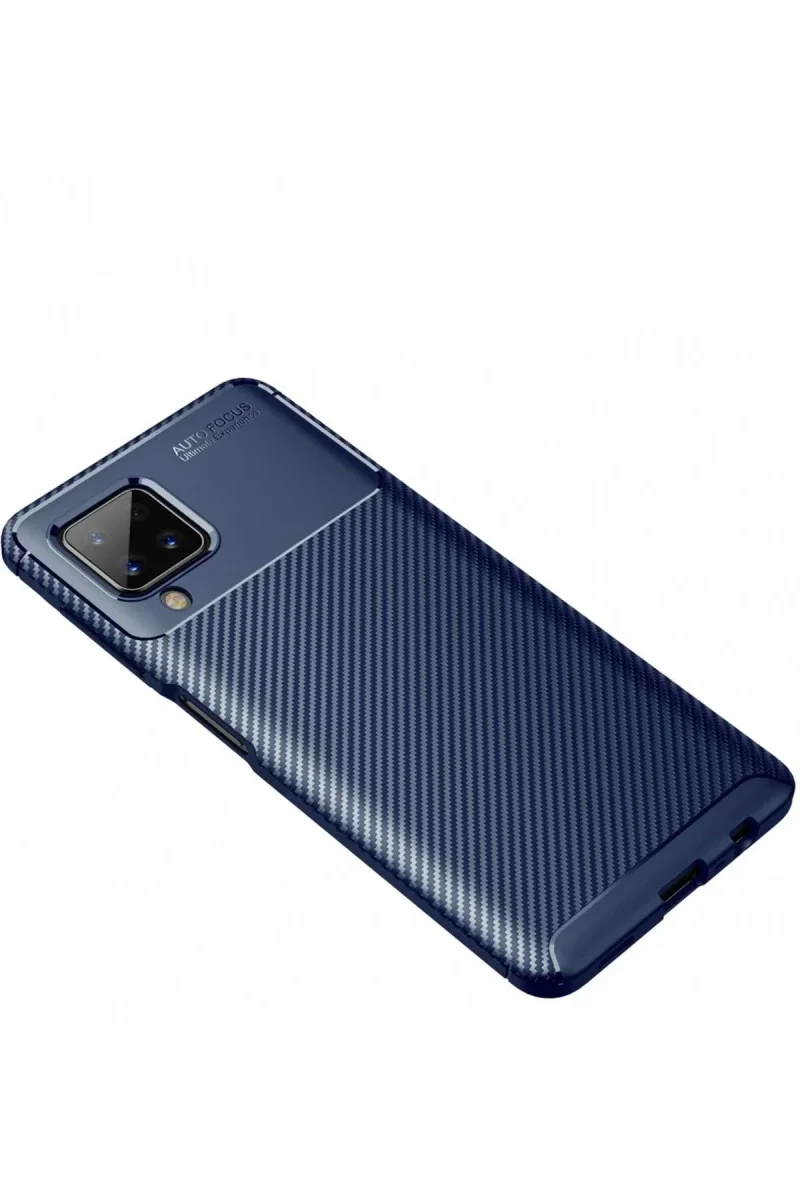 Samsung Galaxy A22 Kılıf Auto Focus Karbon Kapak - Lacivert Samsung Galaxy A22 Kılıf Auto Focus Karbon Kapak - Lacivert