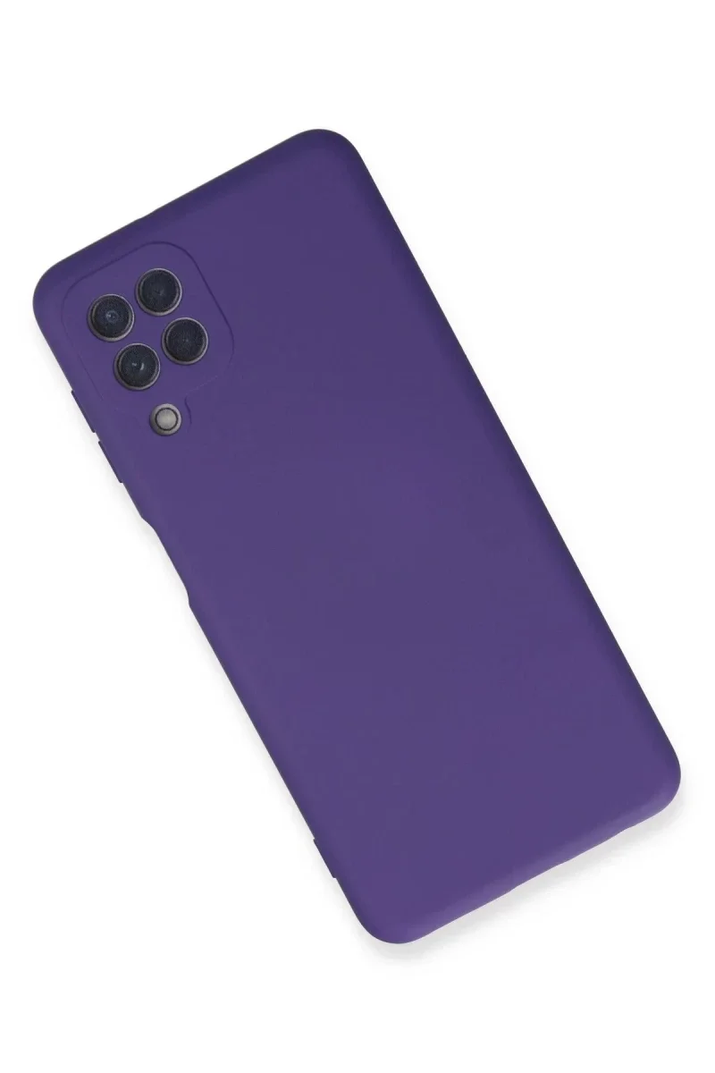 Samsung Galaxy A22 Kılıf Nano içi Kadife Silikon - Mor Samsung Galaxy A22 Kılıf Nano içi Kadife Silikon - Mor