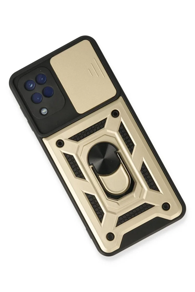 Samsung Galaxy A22 Kılıf Pars Lens Yüzüklü Silikon - Gold Fiyatı, Yorumları ve Özellikleri