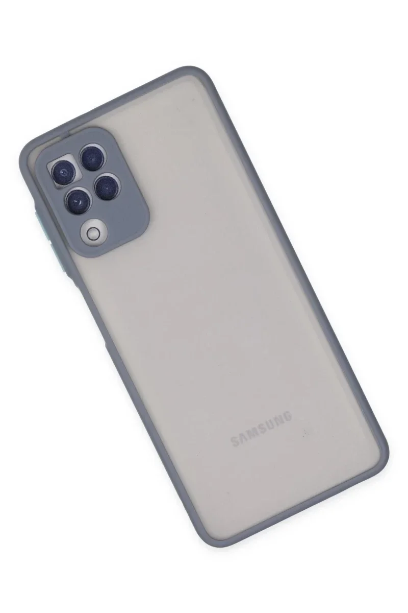 Samsung Galaxy A22 Kılıf Montreal Silikon Kapak - Gri