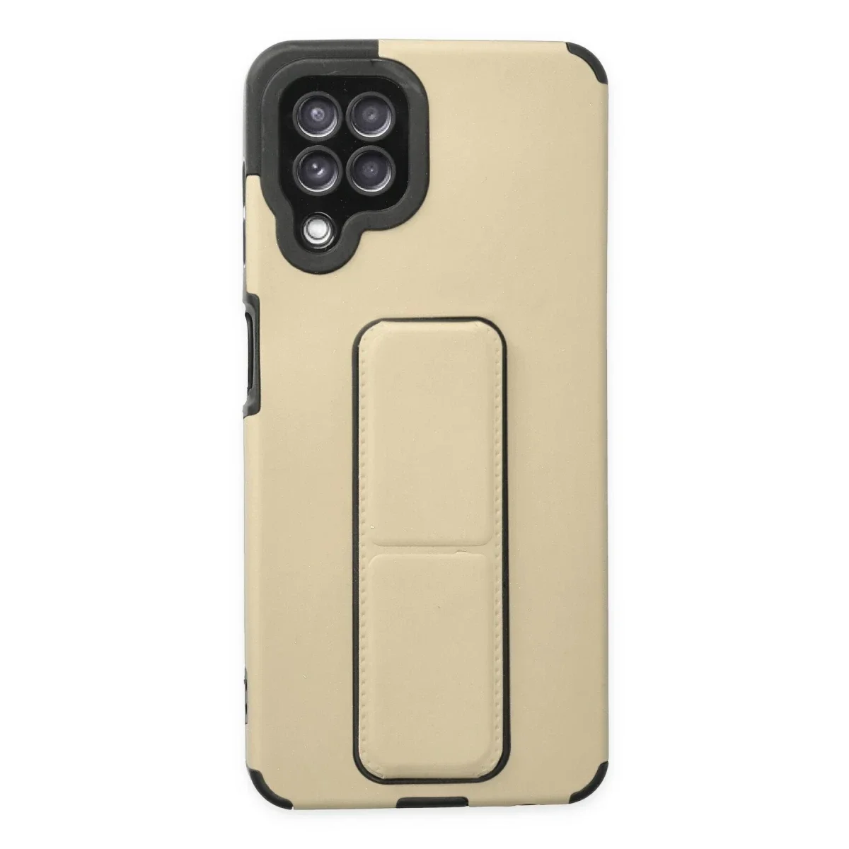 Samsung Galaxy A22 Kılıf Mega Standlı Silikon - Gold Samsung Galaxy A22 Kılıf Mega Standlı Silikon - Gold