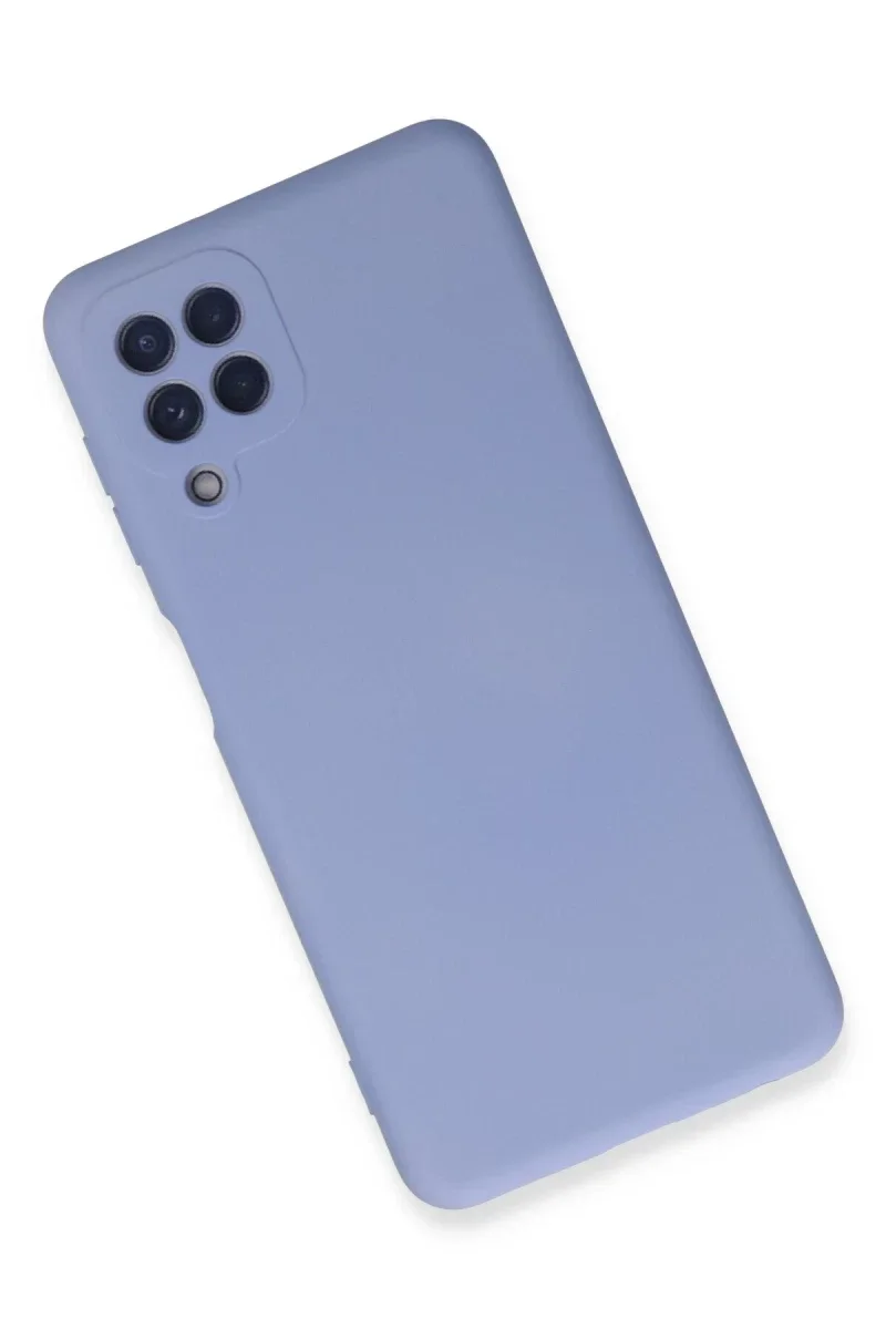Samsung Galaxy A22 Kılıf Nano içi Kadife Silikon - Lila Samsung Galaxy A22 Kılıf Nano içi Kadife Silikon - Lila