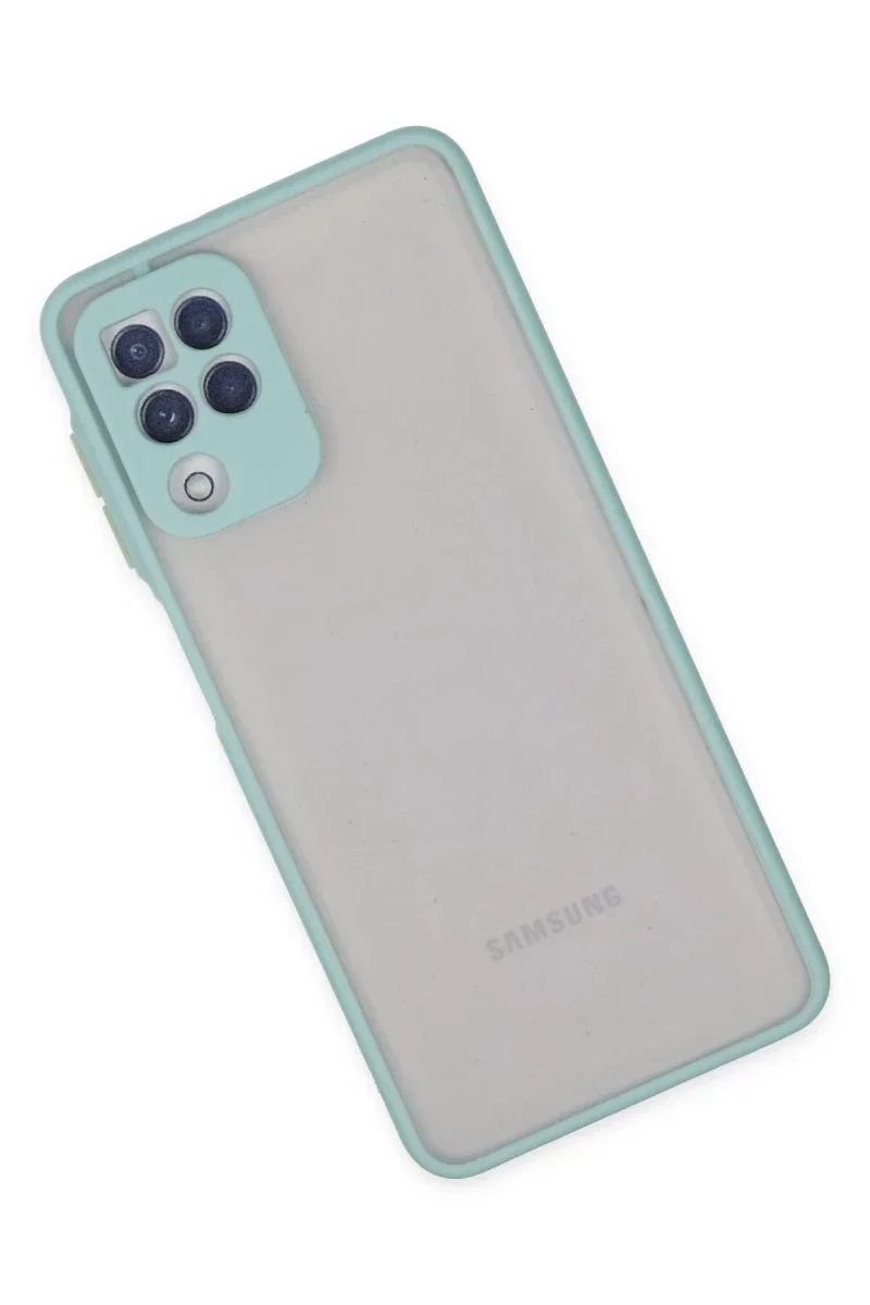 Samsung Galaxy A22 Kılıf Montreal Silikon Kapak - Turkuaz Samsung Galaxy A22 Kılıf Montreal Silikon Kapak - Turkuaz