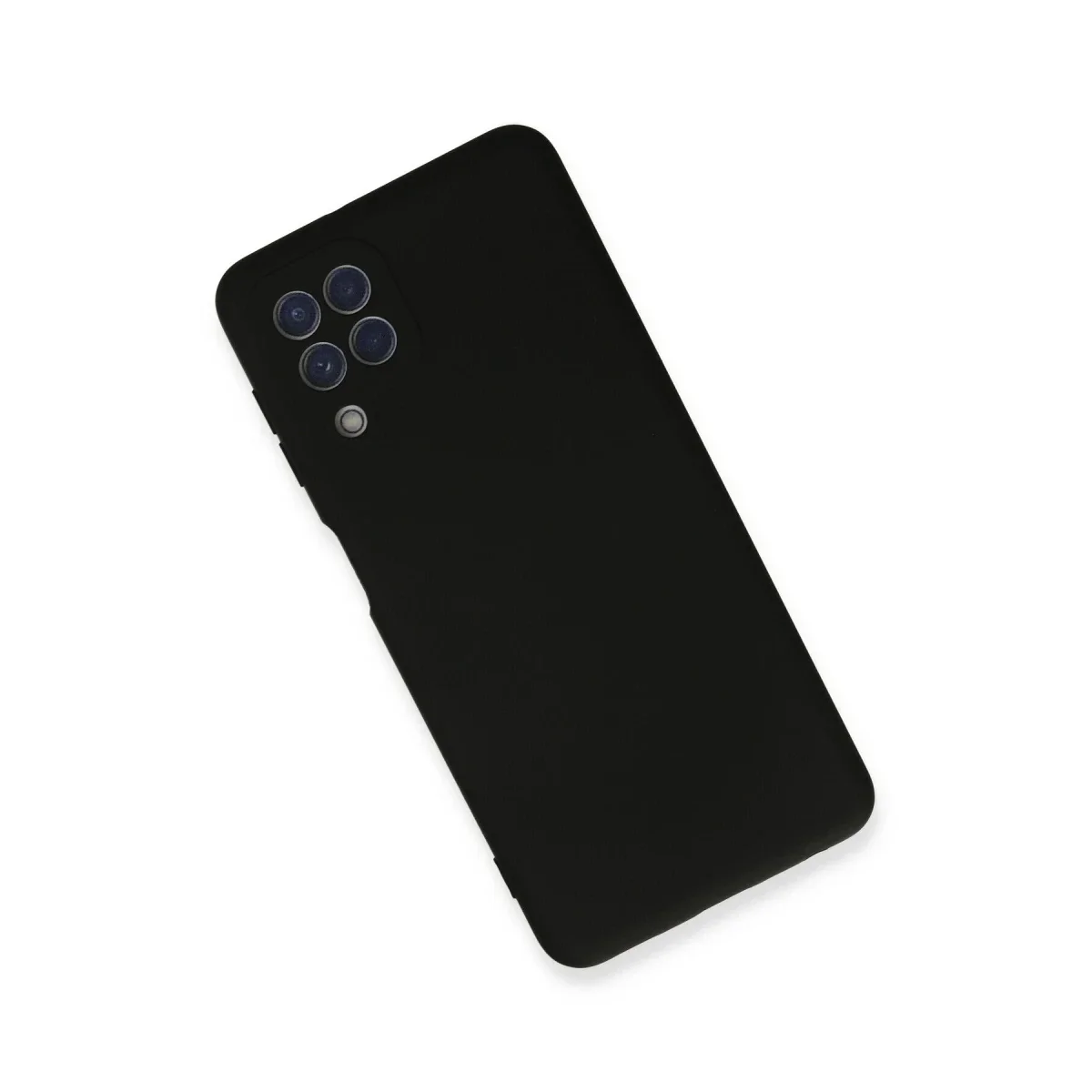 Samsung Galaxy A22 Kılıf Nano içi Kadife Silikon - Siyah