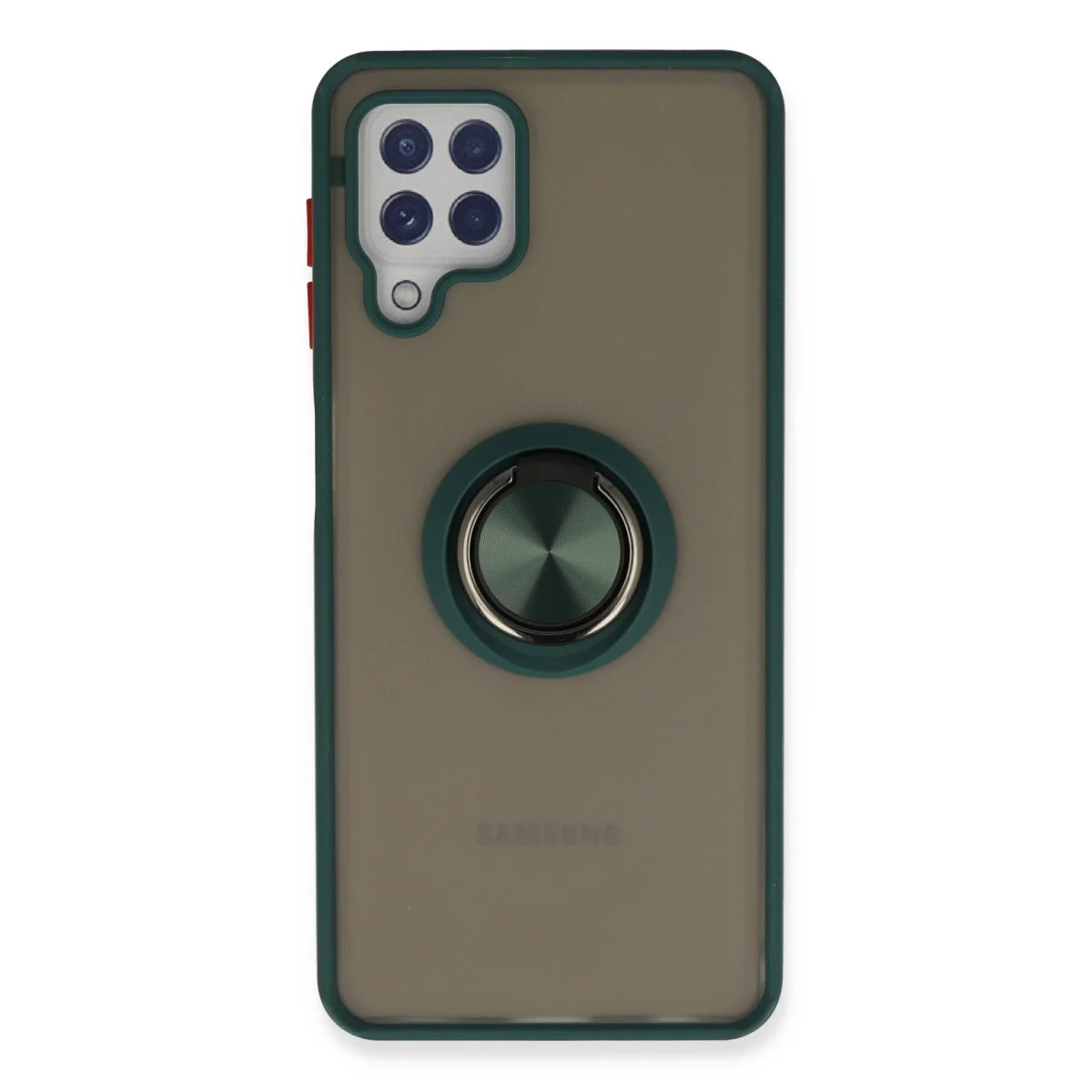 Samsung Galaxy A22 Kılıf Montreal Yüzüklü Silikon Kapak - Yeşil Samsung Galaxy A22 Kılıf Montreal Yüzüklü Silikon Kapak - Yeşil