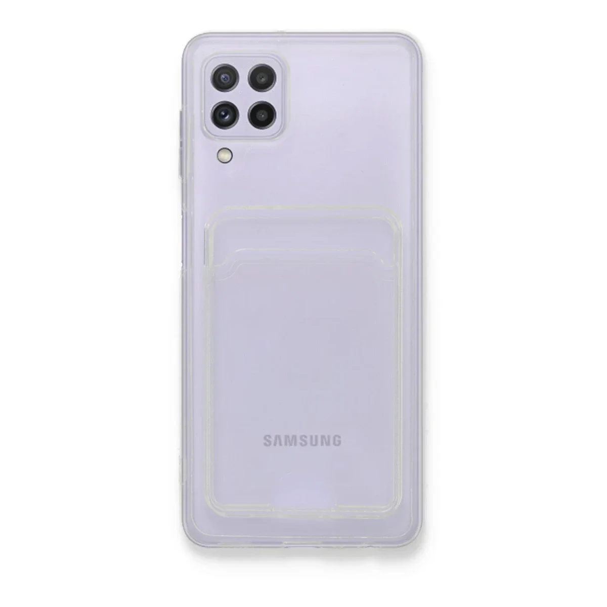 Samsung Galaxy A22 Kılıf Kart Şeffaf Silikon - Şeffaf Samsung Galaxy A22 Kılıf Kart Şeffaf Silikon - Şeffaf