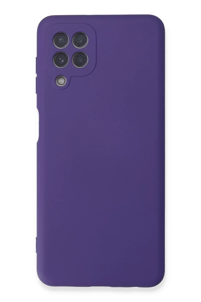 Samsung Galaxy A22 Kılıf Nano içi Kadife Silikon - Mor Samsung Galaxy A22 Kılıf Nano içi Kadife Silikon - Mor