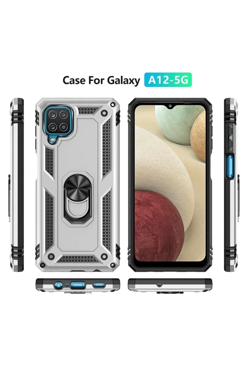 Samsung Galaxy A22 Kılıf Sofya Yüzüklü Silikon Kapak - Gümüş Fiyatı, Yorumları ve Özellikleri