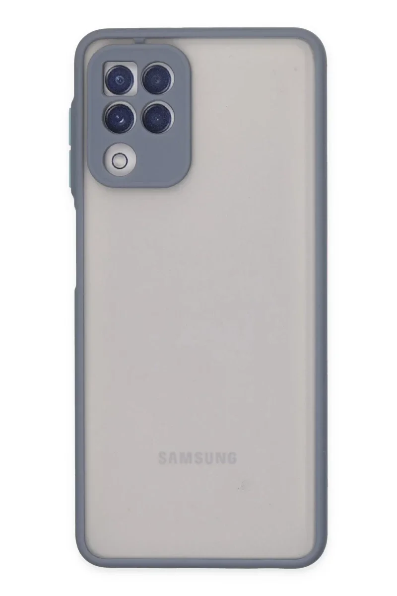 Samsung Galaxy A22 Kılıf Montreal Silikon Kapak - Gri