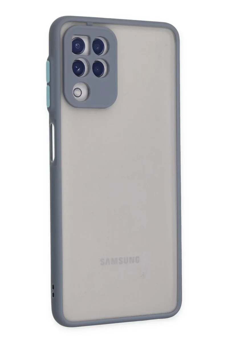 Samsung Galaxy A22 Kılıf Montreal Silikon Kapak - Gri