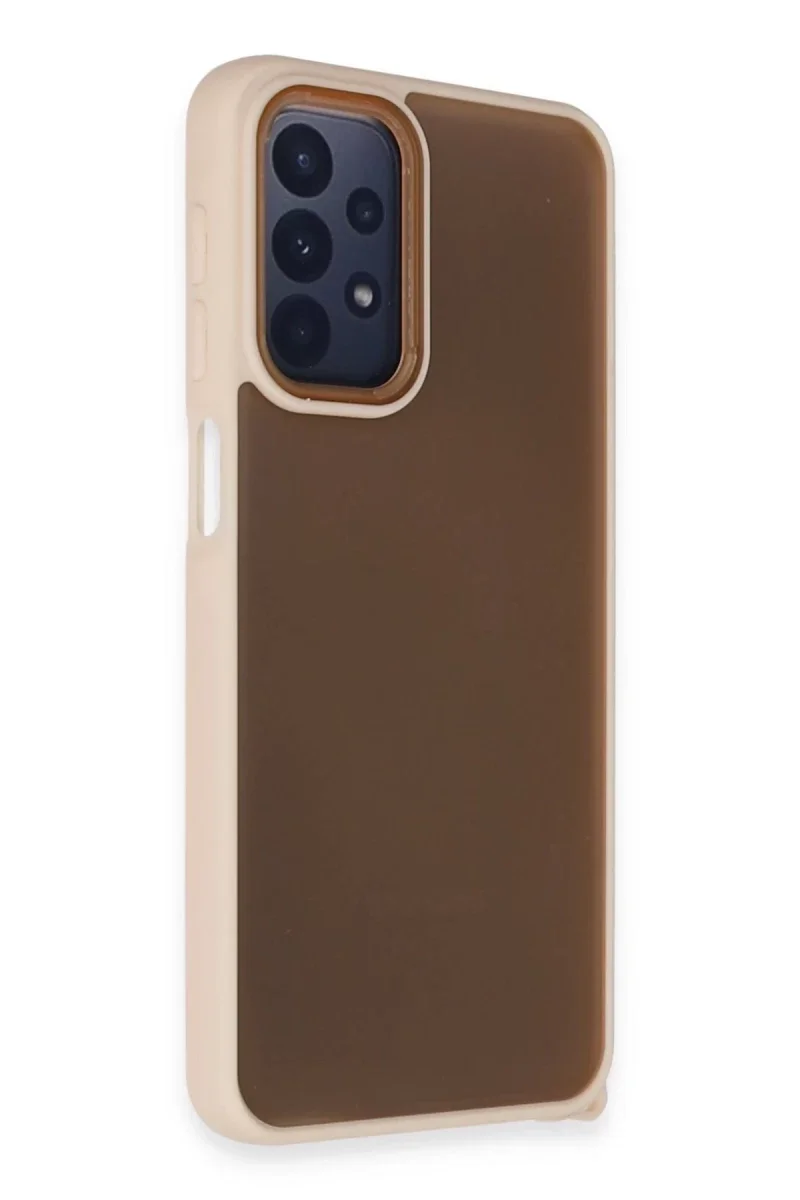 Samsung Galaxy A23 4G Kılıf Elegant Kapak - Pudra