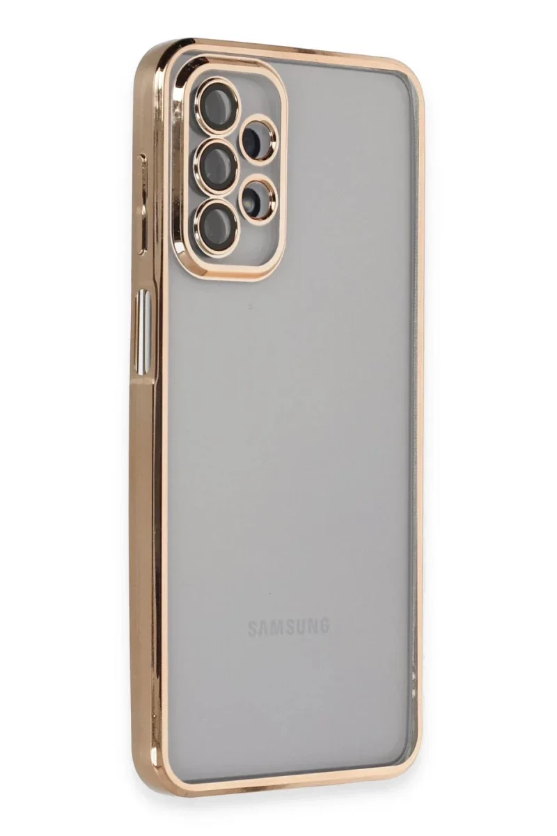 Samsung Galaxy A23 4G Kılıf Razer Lensli Silikon - Gold