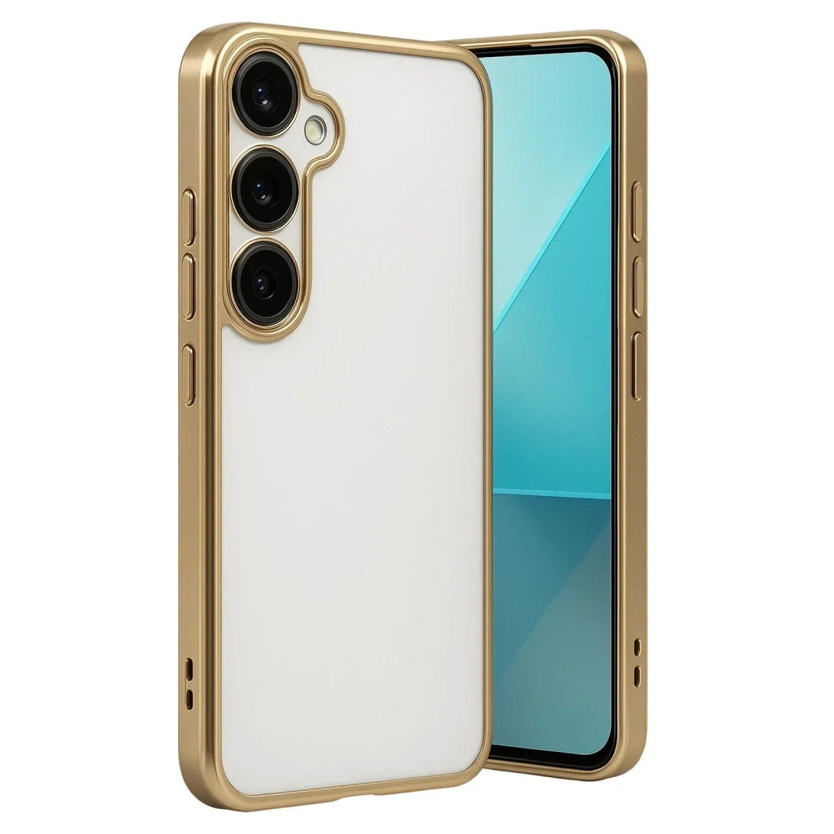 Samsung Galaxy A24 4G Prime Kılıf Razer Lensli Silikon - Gold