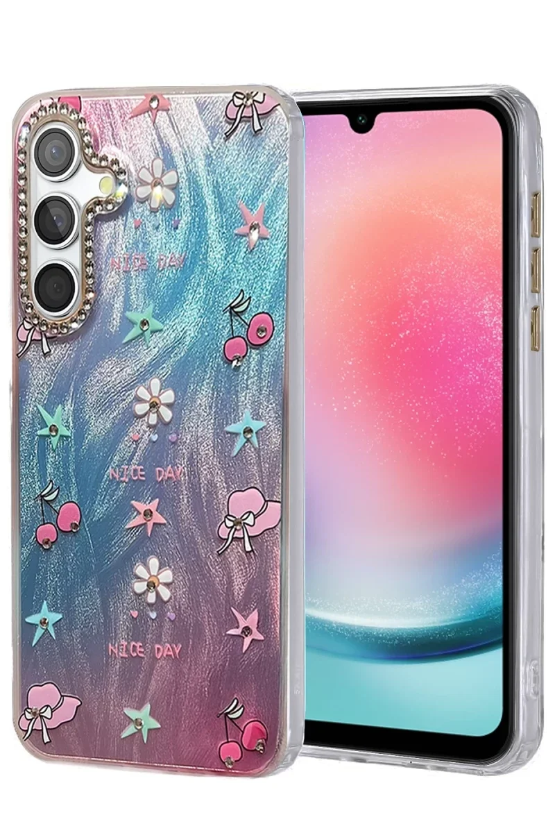 Samsung Galaxy A24 4G Kılıf Blade Aynalı Desenli Kapak - Desen 4 Samsung Galaxy A24 4G Kılıf Blade Aynalı Desenli Kapak - Desen 4