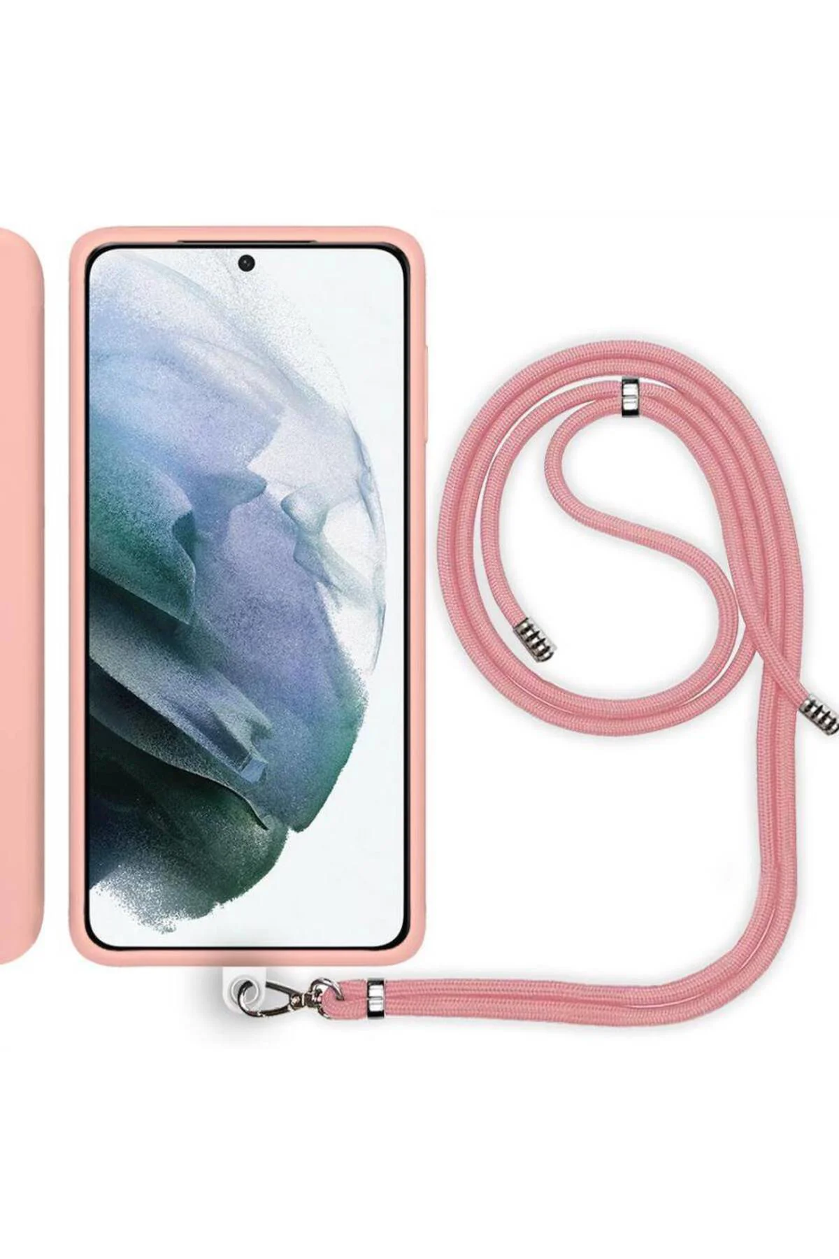 Samsung Galaxy A24 İp Askılı Silikon Kılıf Siyah