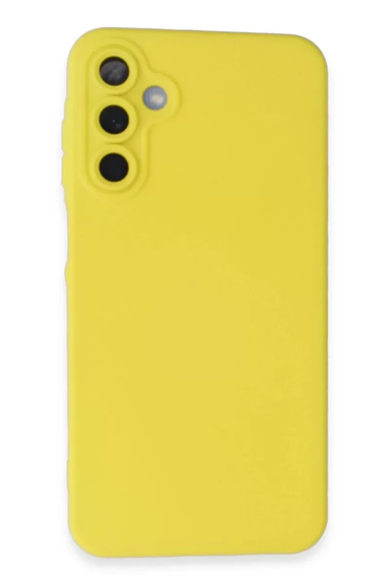 Samsung Galaxy A25 5G Kılıf Nano içi Kadife Silikon - Sarı