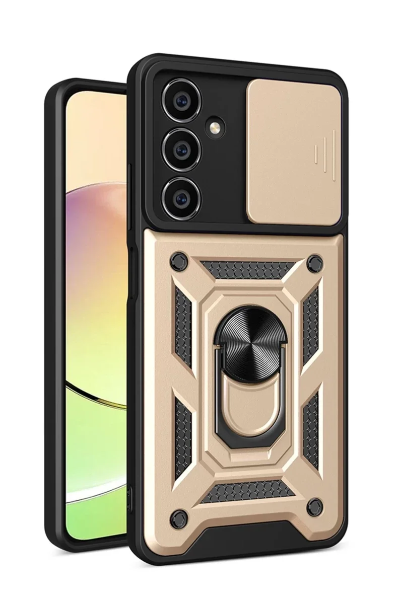 Samsung Galaxy A25 5G Kılıf Pars Lens Yüzüklü Silikon - Gold Samsung Galaxy A25 5G Kılıf Pars Lens Yüzüklü Silikon - Gold