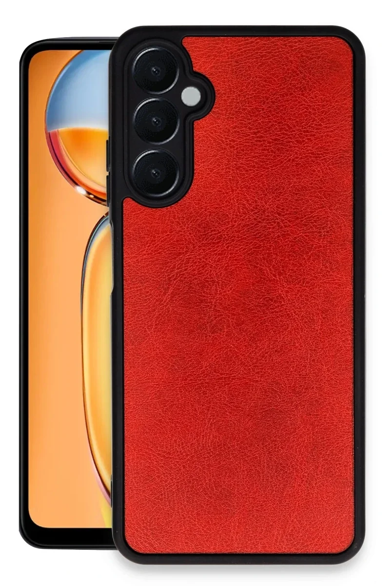 Samsung Galaxy A25 5G Kılıf Aras Deri Kapak - Kırmızı Samsung Galaxy A25 5G Kılıf Aras Deri Kapak - Kırmızı