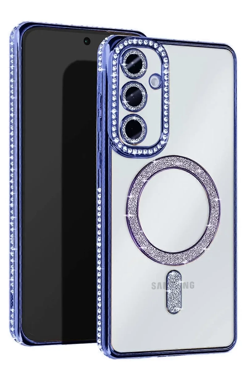 Samsung Galaxy A26 Joke Simli Magneticsafe Kılıf - Mavi Samsung Galaxy A26 Joke Simli Magneticsafe Kılıf - Mavi