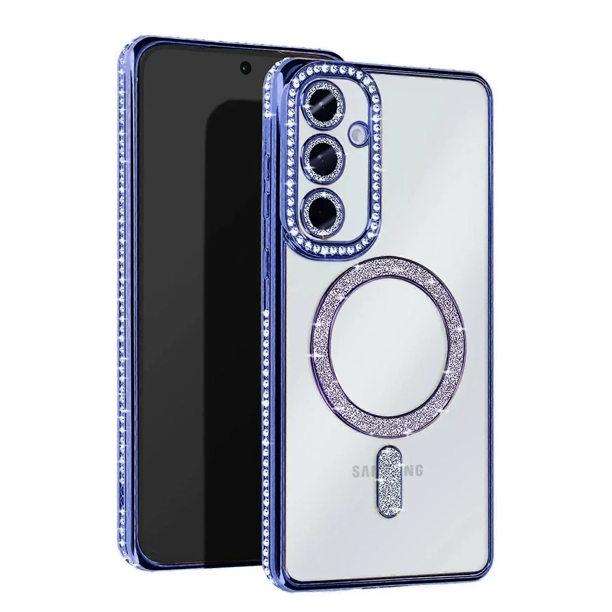 Samsung Galaxy A26 Joke Simli Magneticsafe Kılıf - Mavi Samsung Galaxy A26 Joke Simli Magneticsafe Kılıf - Mavi