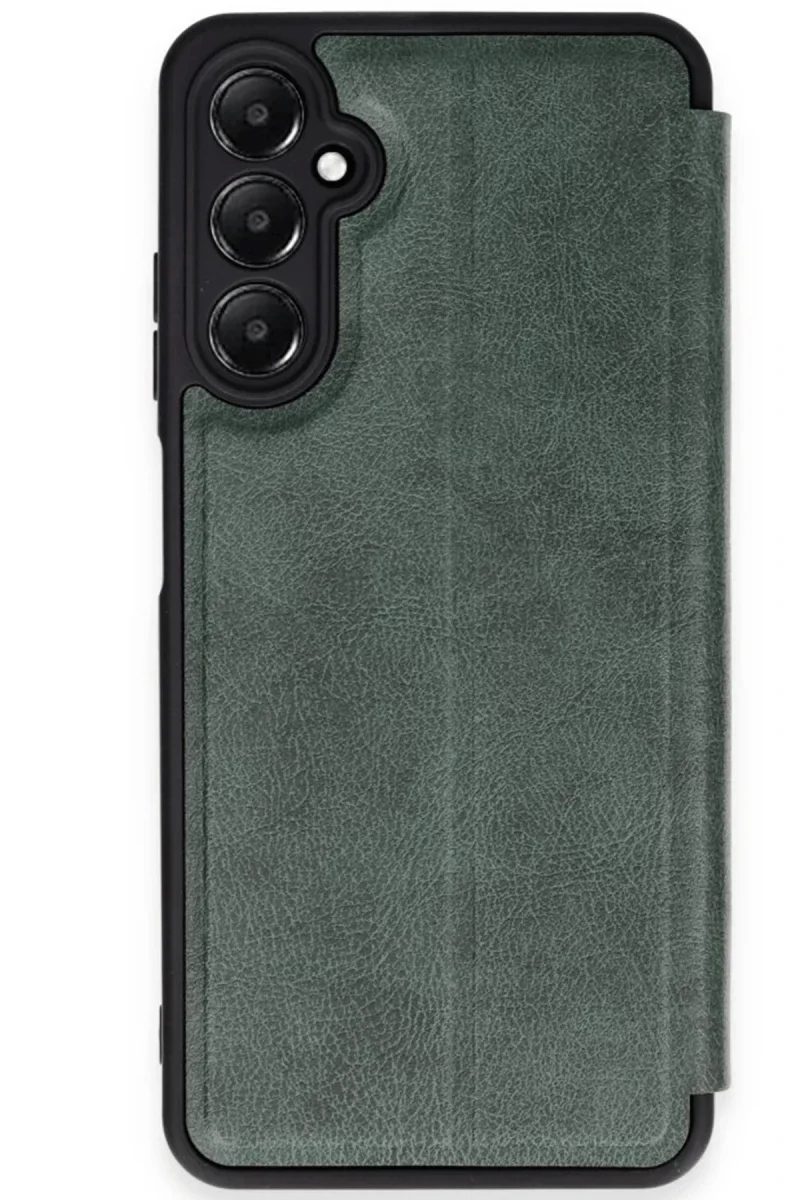 Samsung Galaxy A26 Kılıf Flip Cover - Koyu Yeşil Samsung Galaxy A26 Kılıf Flip Cover - Koyu Yeşil