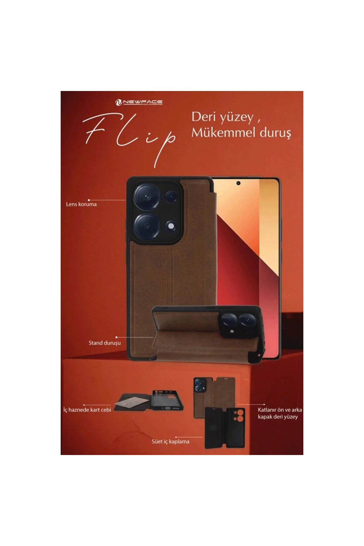 Samsung Galaxy A26 Kılıf Flip Cover - Siyah