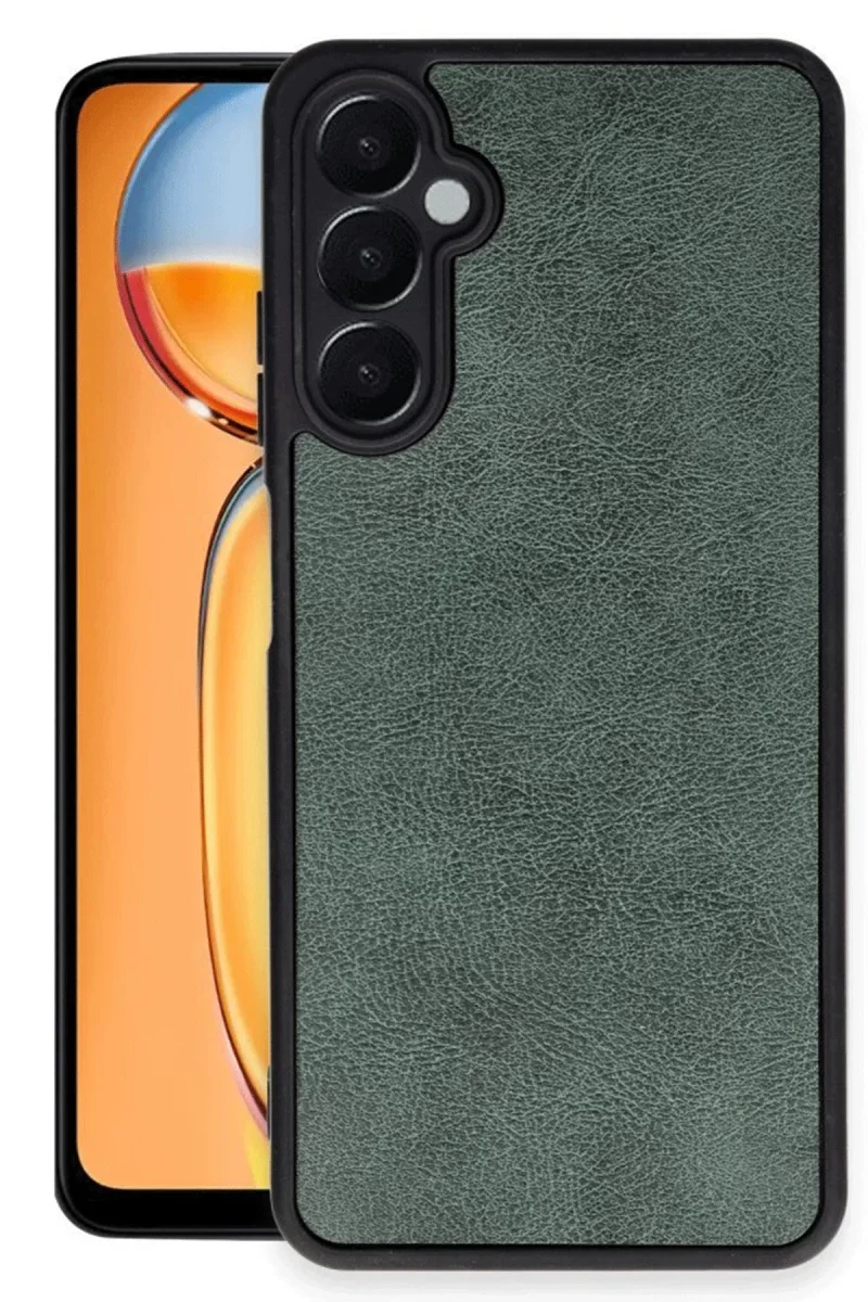Samsung Galaxy A26 Kılıf Aras Deri Kapak - Koyu Yeşil Samsung Galaxy A26 Kılıf Aras Deri Kapak - Koyu Yeşil