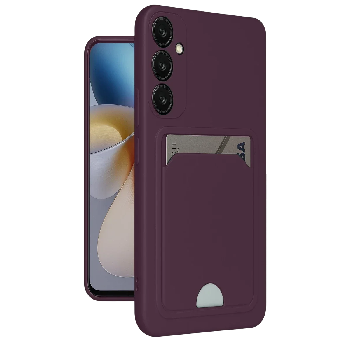 Samsung Galaxy A26 Kılıf Kelvin Kartvizitli Silikon - Derin Mor