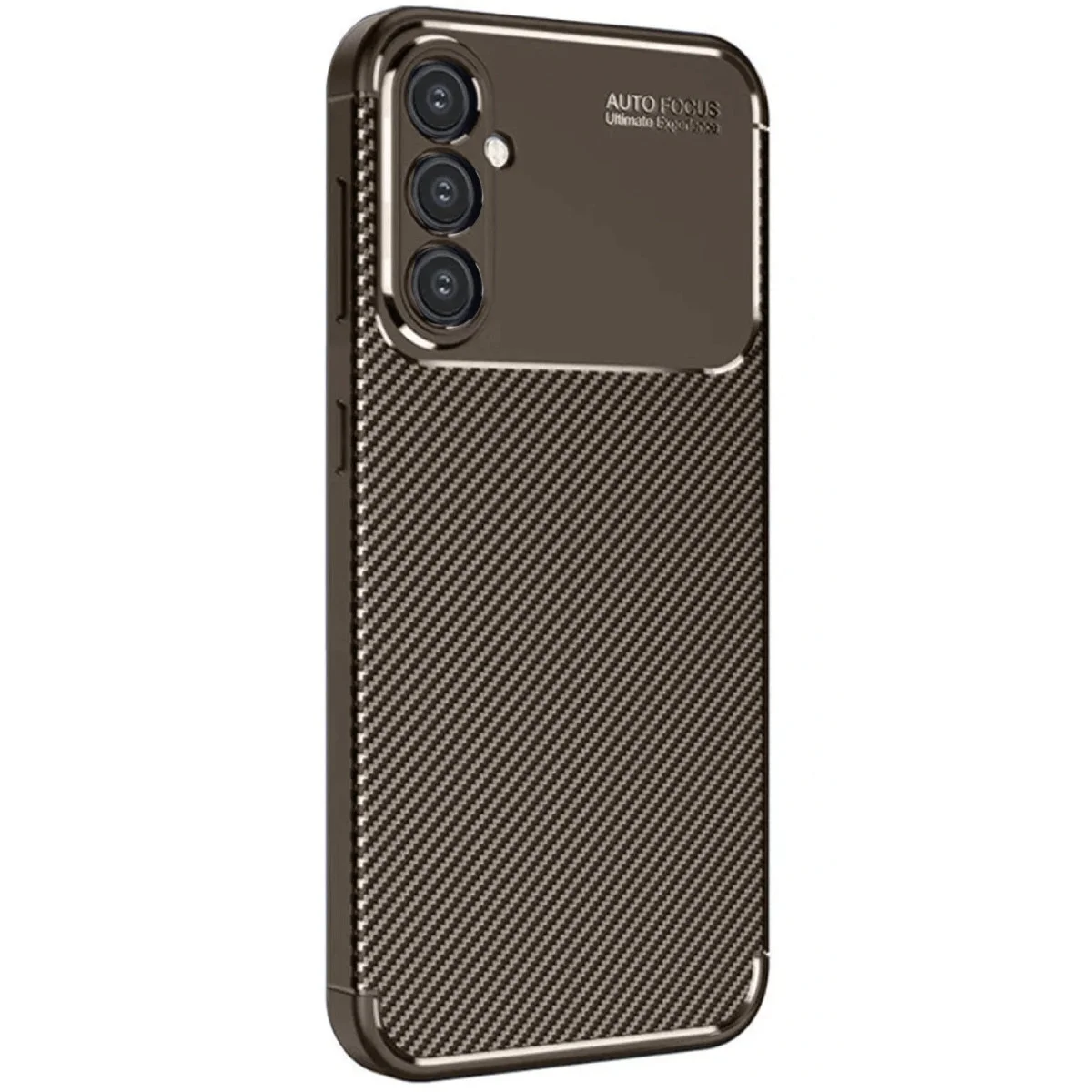Samsung Galaxy A26 Kılıf Auto Focus Karbon Kapak - Kahverengi Samsung Galaxy A26 Kılıf Auto Focus Karbon Kapak - Kahverengi