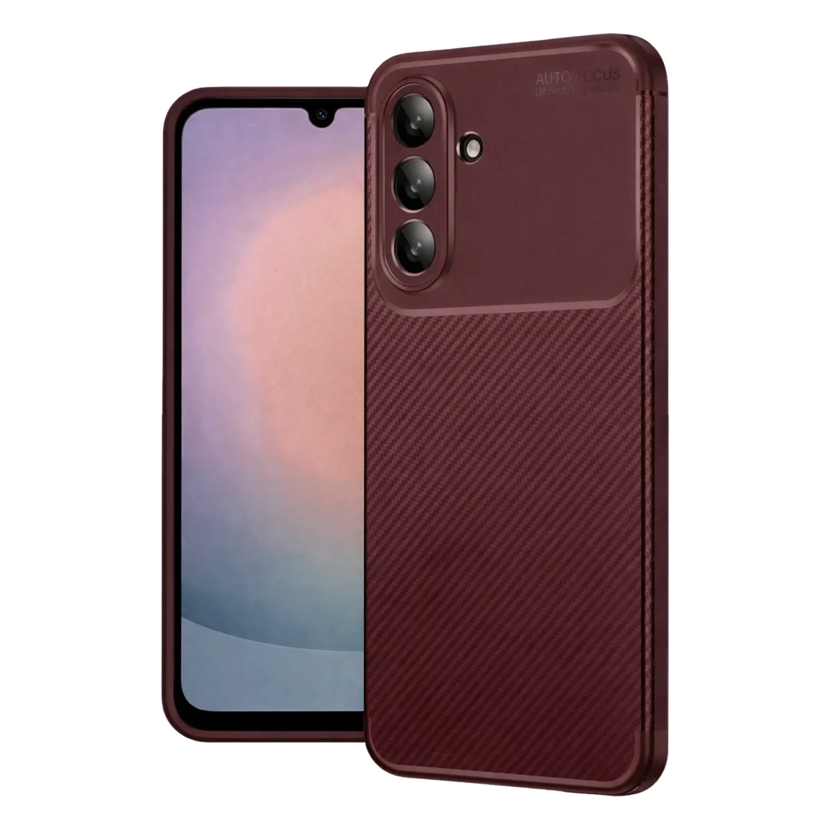 Samsung Galaxy A27 5g Auto Focus Karbon Kapak - Bordo Samsung Galaxy A27 5g Auto Focus Karbon Kapak - Bordo
