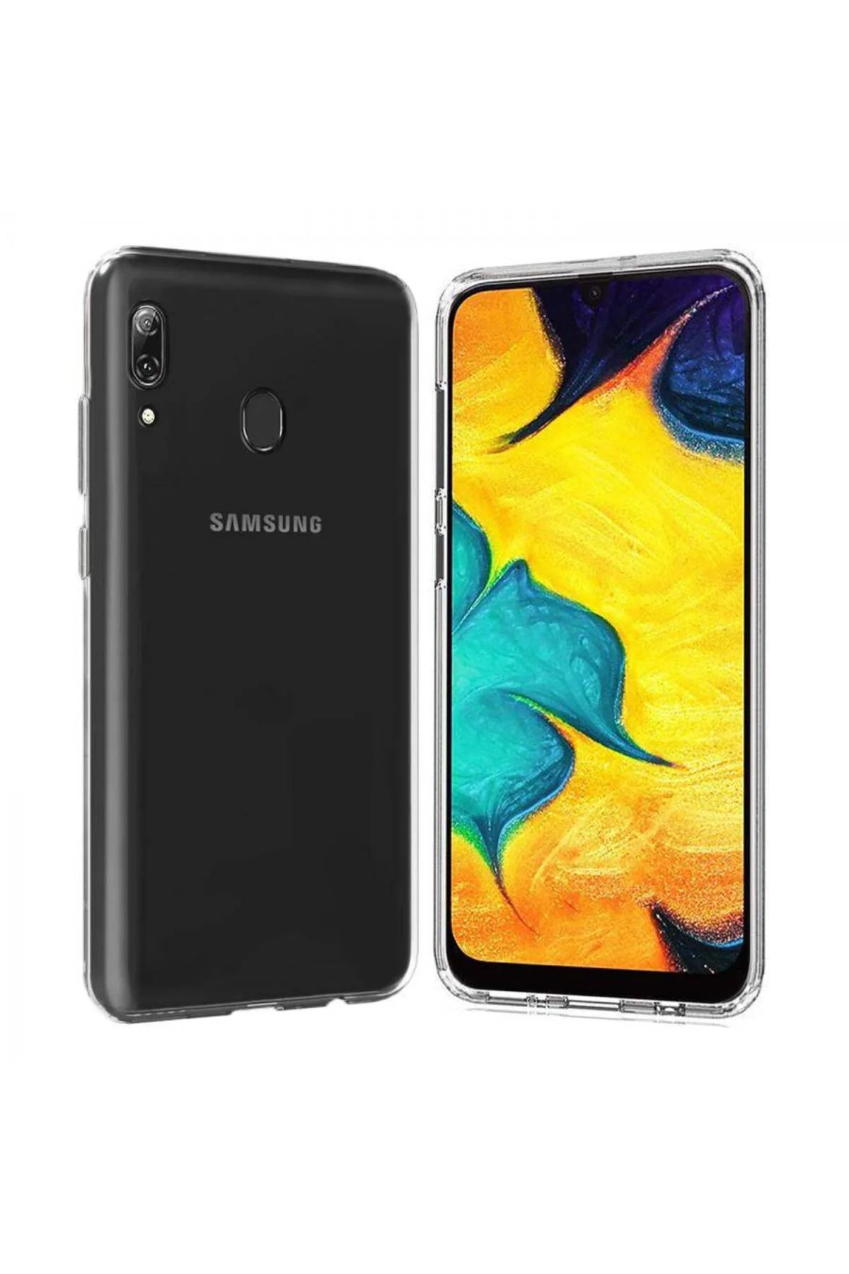 Samsung Galaxy A30 2.0 MM Korumalı Silikon Kılıf Şeffaf