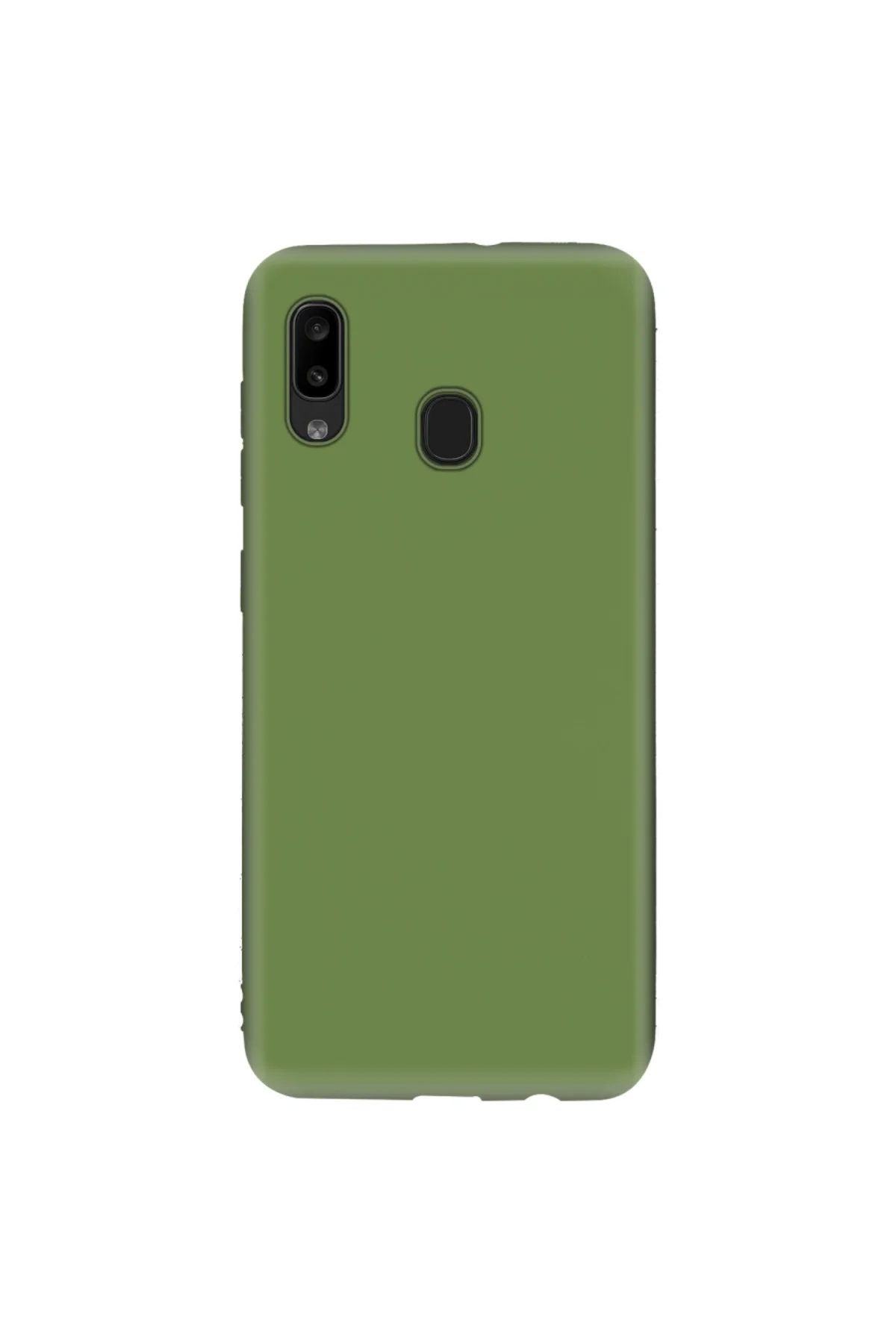 Samsung Galaxy A30 İnce Mat Silikon Kılıf Haki