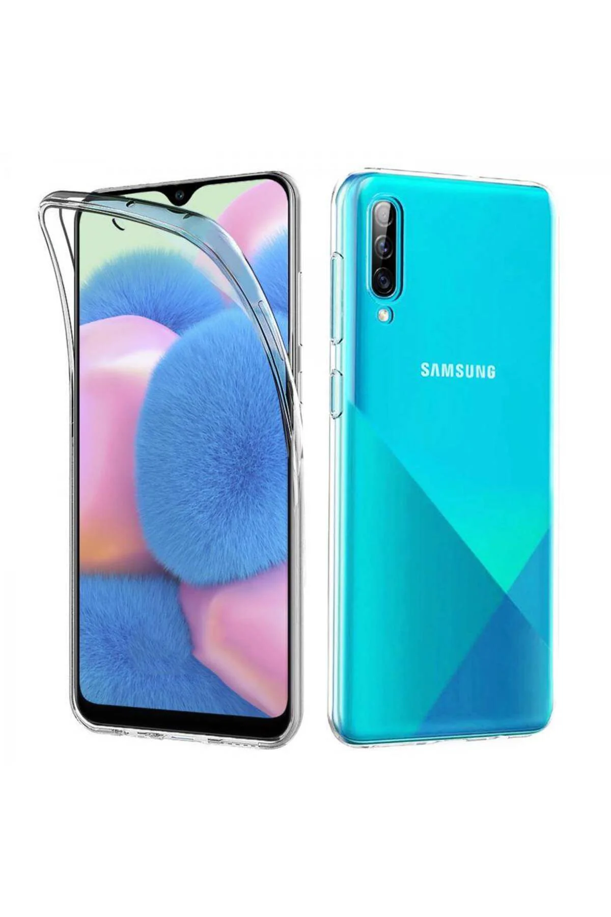 Samsung Galaxy A30S Çift Taraflı Silikon Kılıf Şeffaf