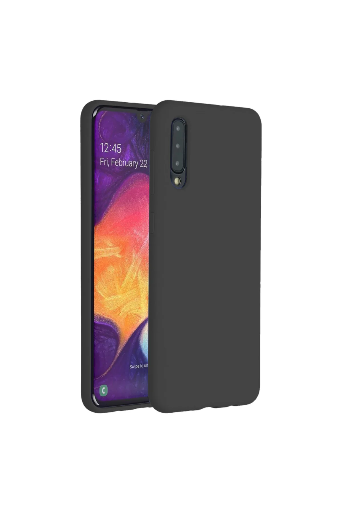 Samsung Galaxy A30S İnce Mat Silikon Kılıf Siyah