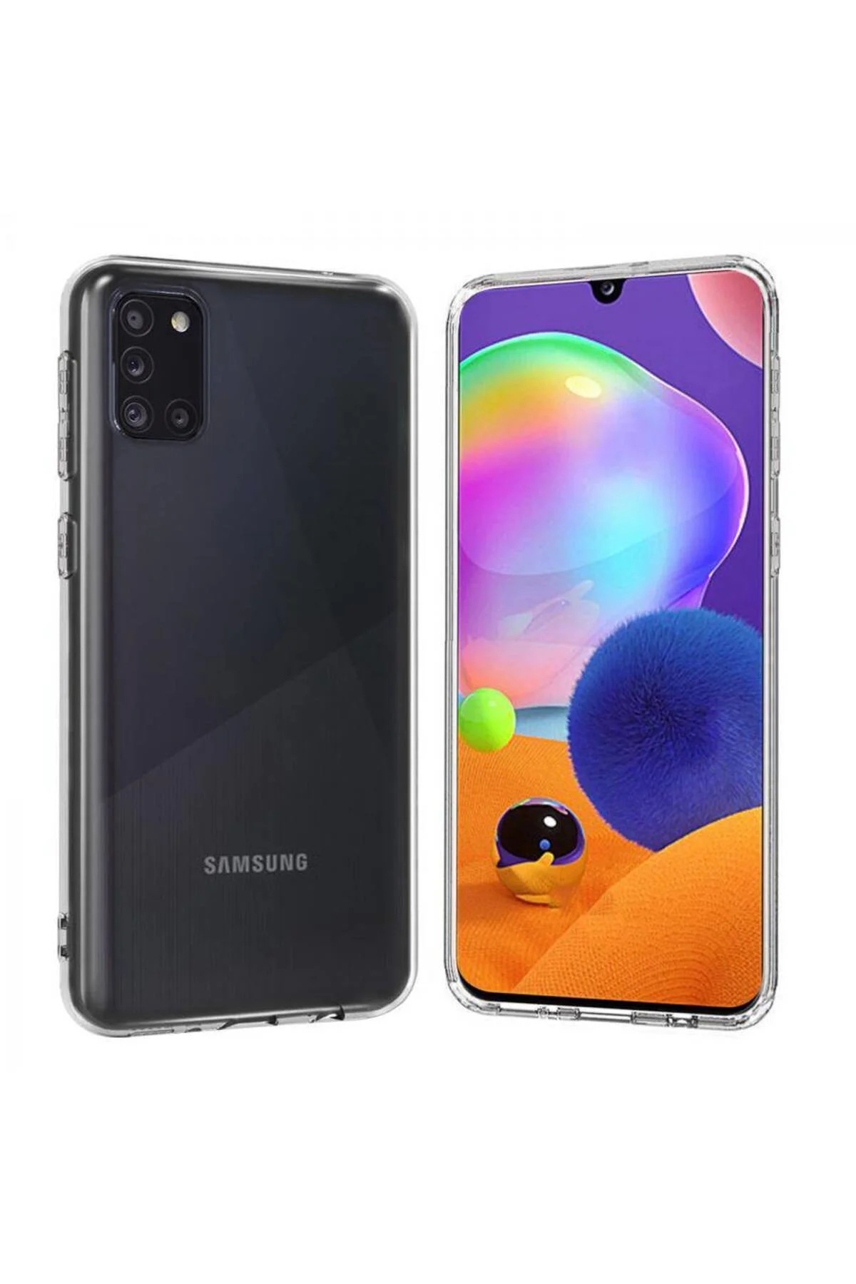 Samsung Galaxy A31 2.0 MM Korumalı Silikon Kılıf Şeffaf
