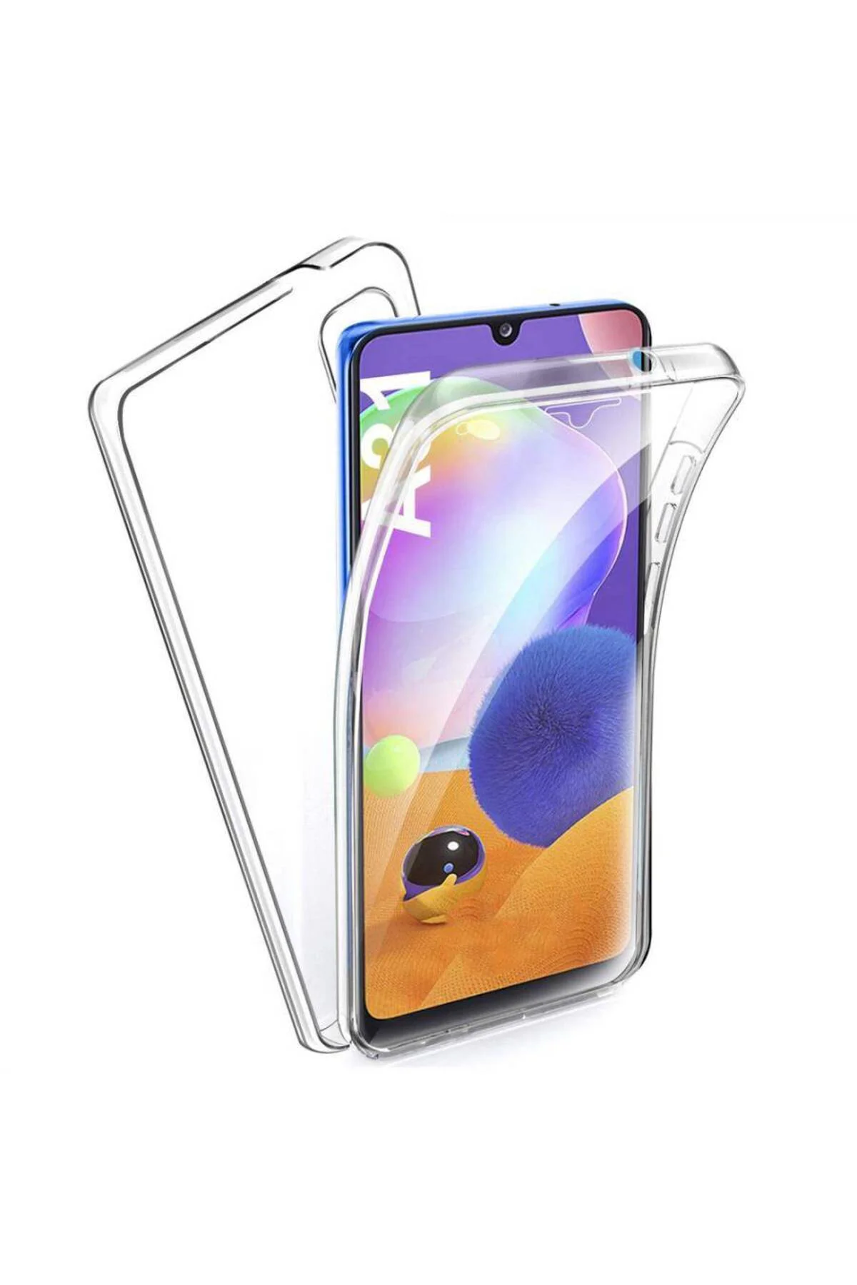 Samsung Galaxy A31 Çift Taraflı Silikon Kılıf Şeffaf