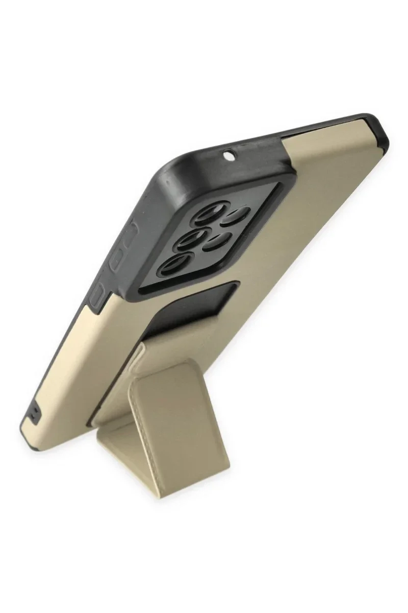 Samsung Galaxy A33 5G Kılıf Mega Standlı Silikon - Gold Samsung Galaxy A33 5G Kılıf Mega Standlı Silikon - Gold